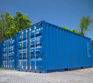 Rental shipping container for temporary on-site storage from Spaces Storage.